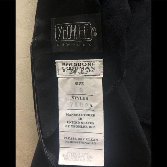 Yeohlee New York Black Fitted Low Back Dress - Picture 6 of 6
